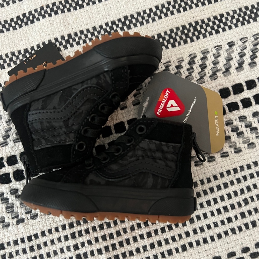 Vans Sk8-Hi Zip MTE-1 Skate Shoe - Baby / Toddler - Black / Camo